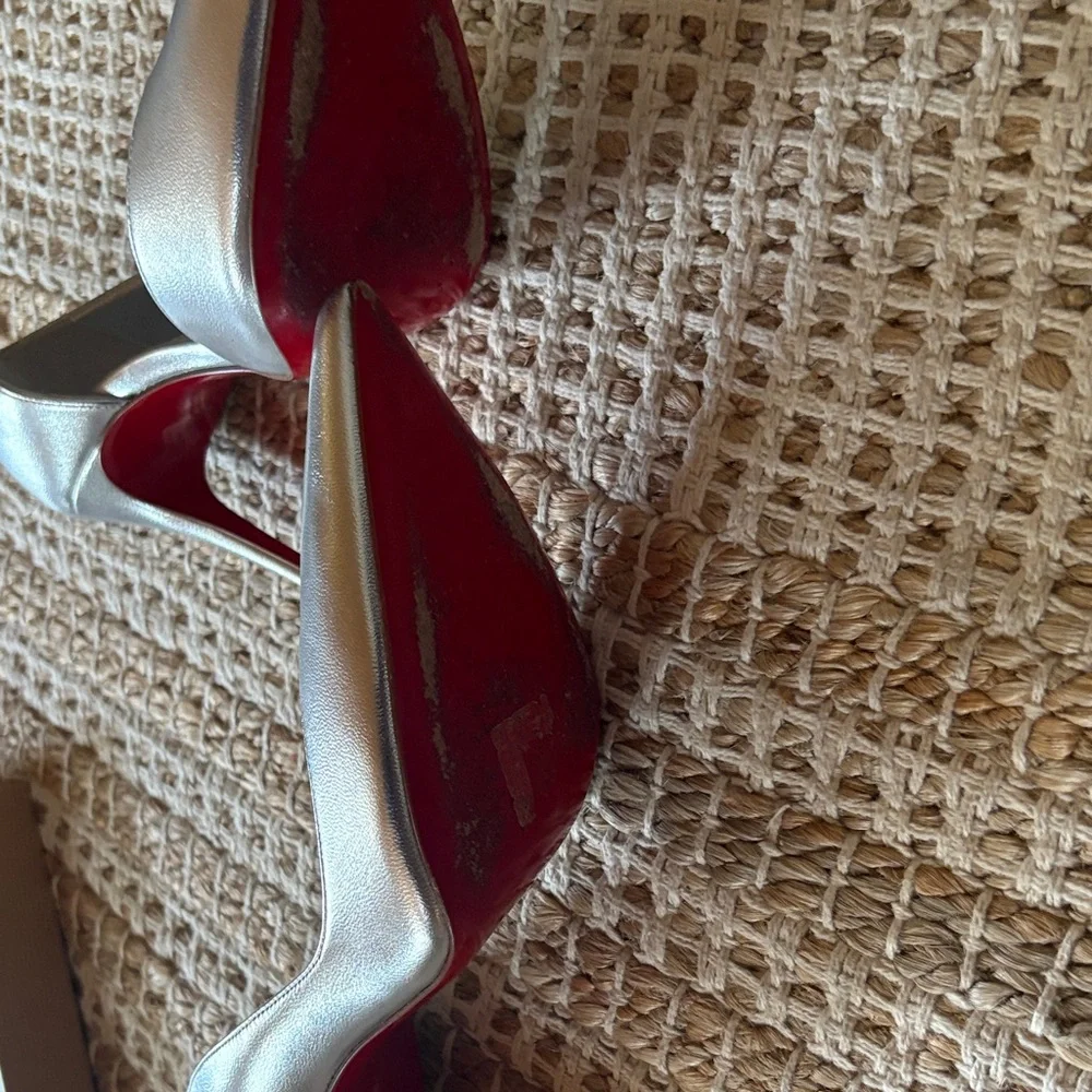Christian Louboutin Silver Heels - Picture 10 of 15